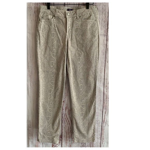 “Stone Python” Slim Ankle “Sheri” Jeans { NYDJ } - Picture 4 of 12